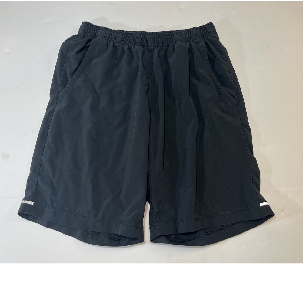 Columbia Athletic Shorts Mens Small Black Reflective Zip Pocket